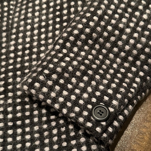Vintage Christian Dior Black White Tweed Wool Blazer - Picture 8 of 11
